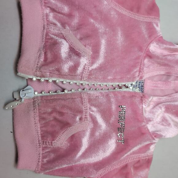 Build A Bear Pink Velour Velvet Outfit Hoodie Jacket Skirt Bedazzled Perfect - Picture 5 of 8